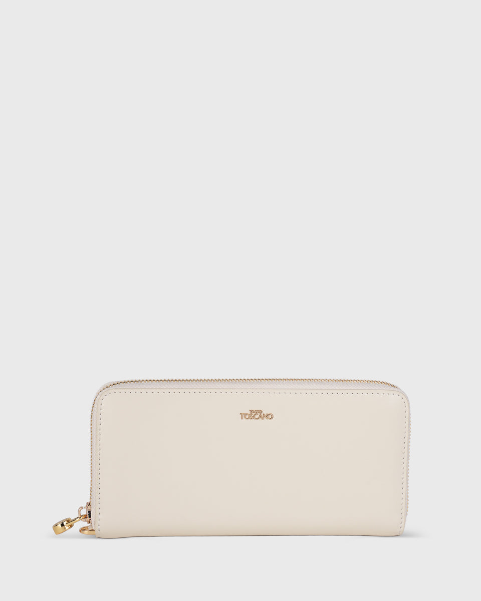 Jennie Zip Around Long Wallet (Cream)