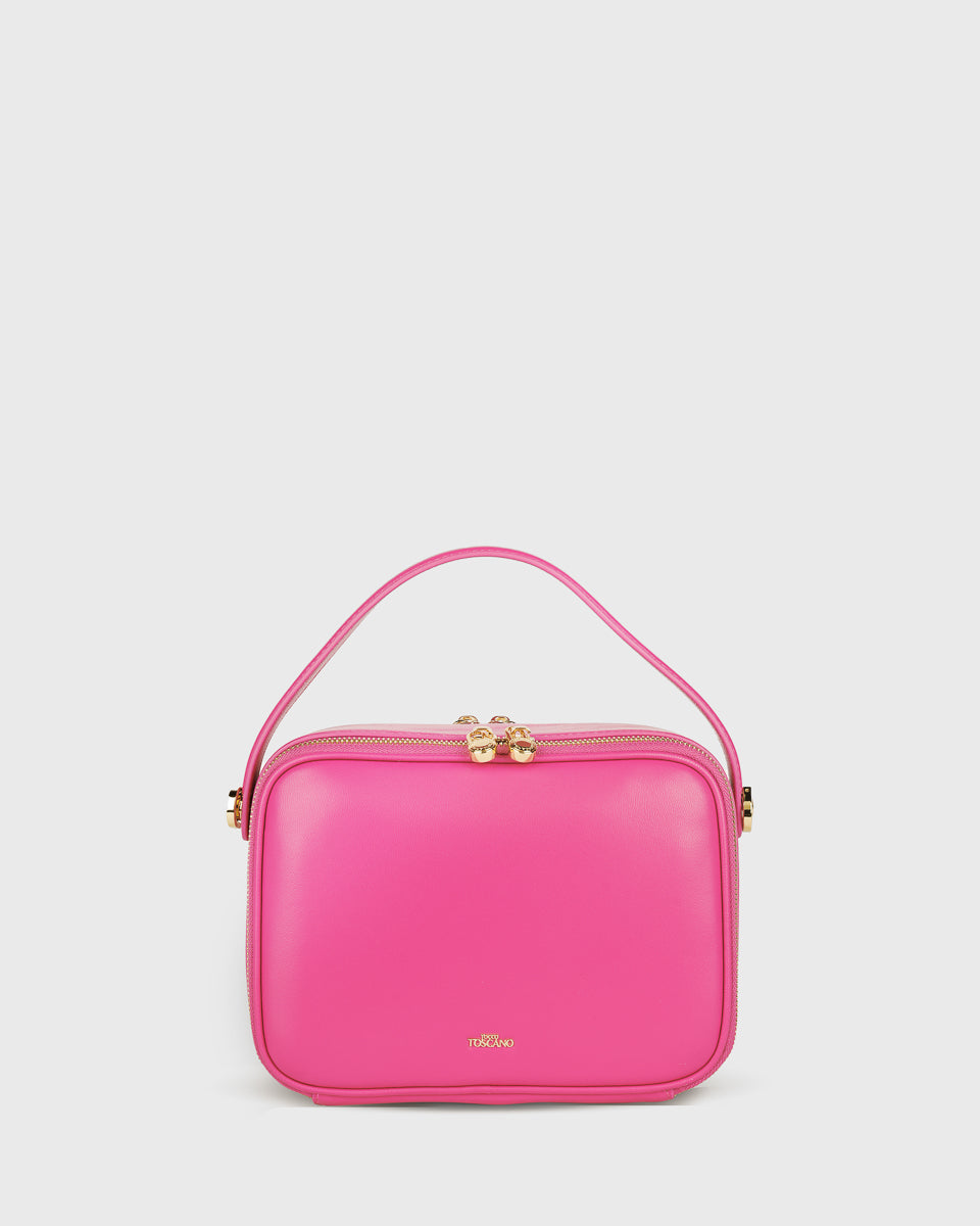 Bella Train Case (Fuchsia)