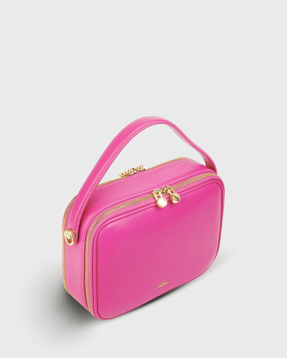 Bella Train Case (Fuchsia)