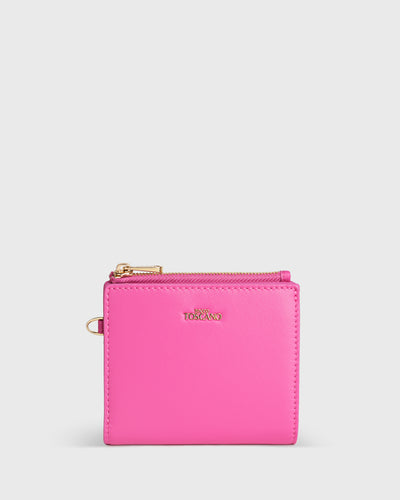 Small Bi-Fold Wallet - Fuchsia