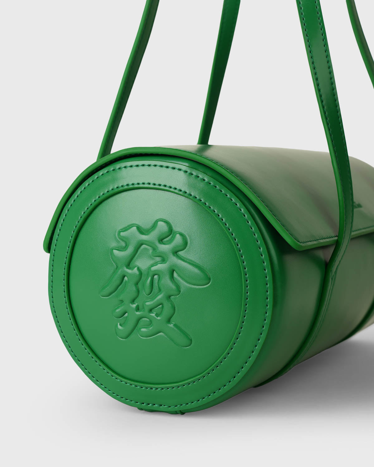 Mahjong Cylinder Bag (Bold Green)