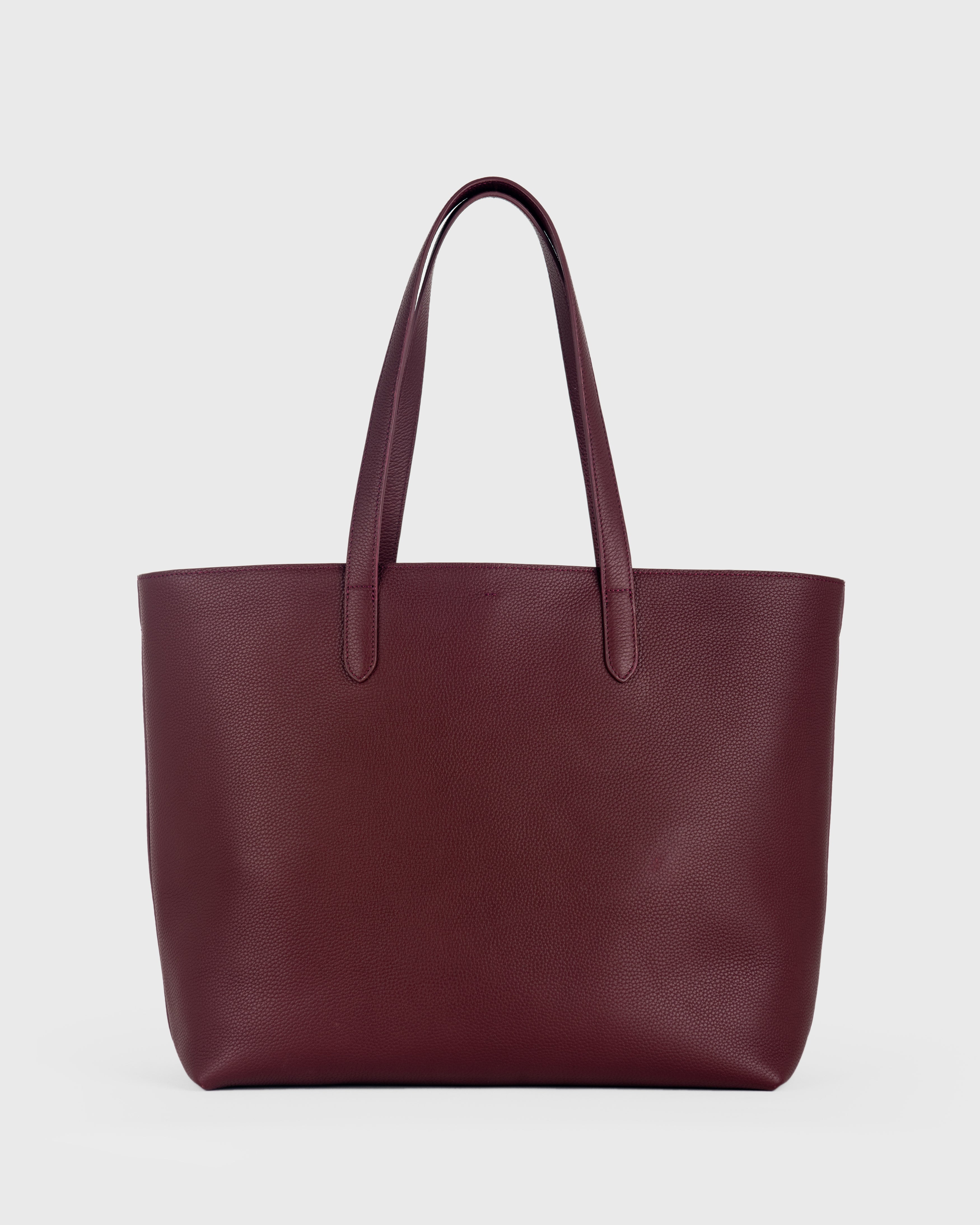 Maroon leather bag sale