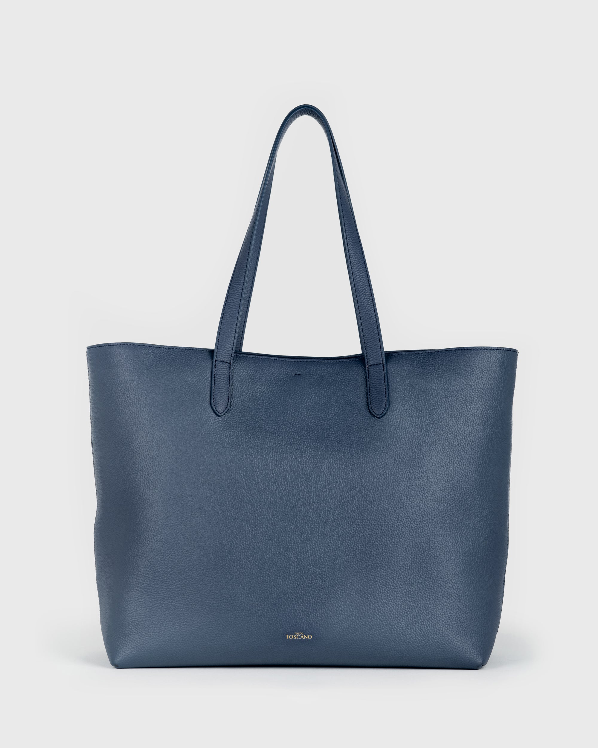 Aimee Tote(Navy), Vegan Leather, Front View 1