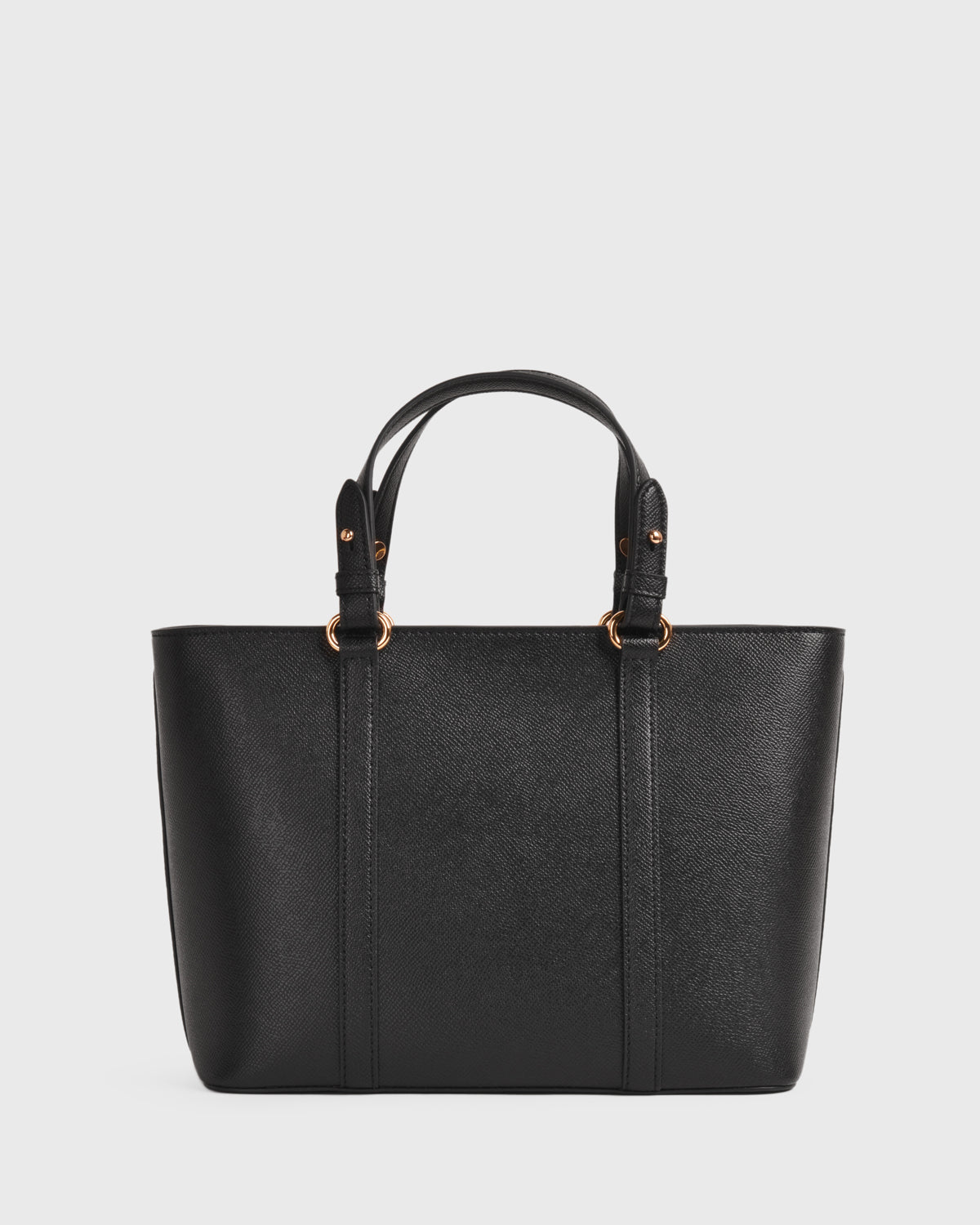 Hanna Top Handle (Black), Vegan Leather, Side View 2