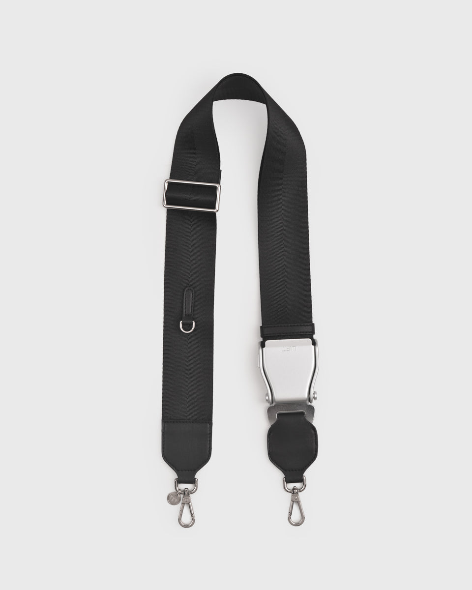 TOS x SIA Seat Belt Bag Strap (Black/Silver)